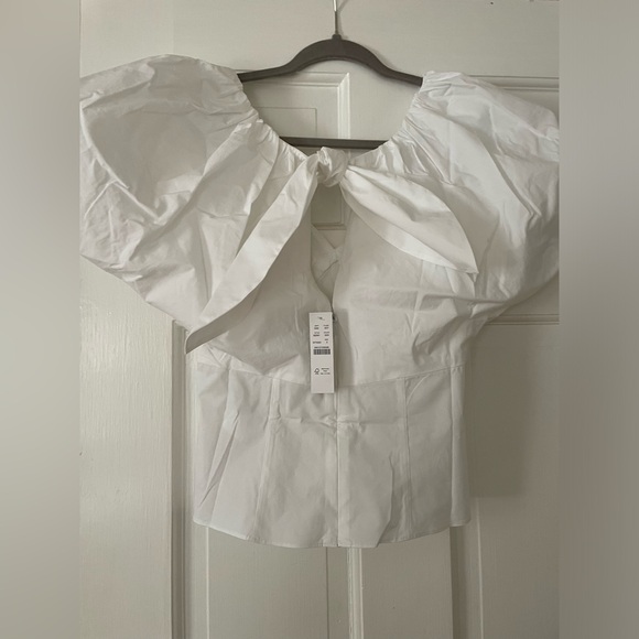 NWT Cecily Top in Stretch Cotton Poplin Blend - Picture 7 of 7